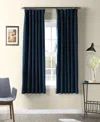 Half Price Drapes Midnight Blue Signature Velvet Blackout Curtain In Blue