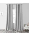 Half Price Drapes Millennial Grey Grommet Thermal Cross Linen Weave Blackout Curtain In Grey