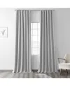 Half Price Drapes Millennial Grey Thermal Cross Linen Weave Blackout Curtain In Grey