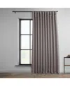Half Price Drapes Mink Extra Wide Textured Faux Linen Room Darkening Curtain In Brown