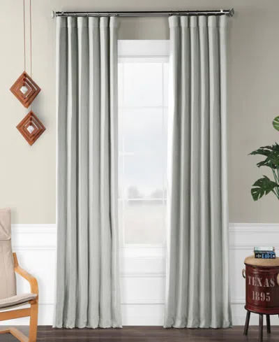 Half Price Drapes Mink Textured Faux Linen Room Darkening Curtain