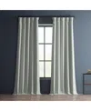 Half Price Drapes Mink Textured Faux Linen Room Darkening Curtain In Gray
