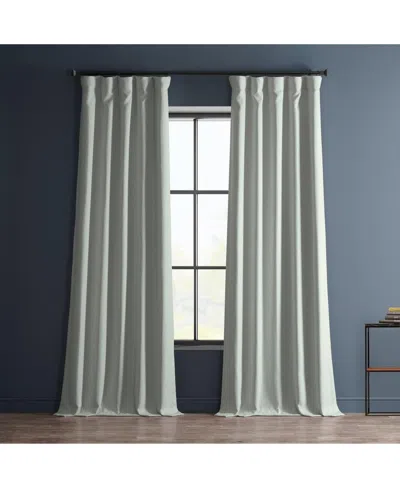 Half Price Drapes Mink Textured Faux Linen Room Darkening Curtain In Gray