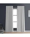 Half Price Drapes Mission White Faux Linen Hotel Blackout Curtain In White