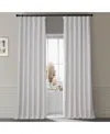 Half Price Drapes Misty White Signature Plush Velvet Hotel Blackout Curtain In White