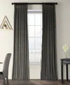 Half Price Drapes Natural Grey Signature Extra Wide Velvet Blackout Curtain In Grey