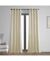 Half Price Drapes Natural Light Beige Grommet Thermal Cross Linen Weave Blackout Curtain In Beige,tan