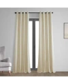 Half Price Drapes Natural Light Beige Thermal Cross Linen Weave Blackout Curtain In Beige,tan