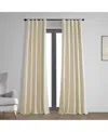 Half Price Drapes Natural Light Beige Thermal Cross Linen Weave Blackout Curtain In Beige,tan