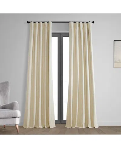 Half Price Drapes Natural Light Beige Thermal Cross Linen Weave Blackout Curtain In Beige,tan