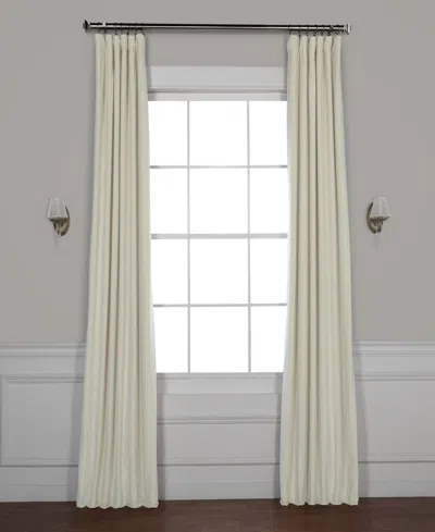 Half Price Drapes Neutral Ground Signature Velvet Blackout Curtain In Cream
