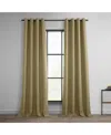Half Price Drapes Nomad Tan Grommet Textured Faux Linen Room Darkening Curtain In Beige,tan