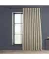 Half Price Drapes Oatmeal Extra Wide Textured Faux Linen Room Darkening Curtain In Beige,tan