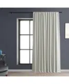 Half Price Drapes Warm White Extra Wide Performance Linen Hotel Blackout Curtain In White