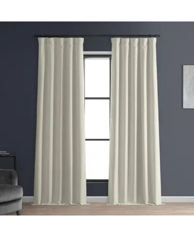 HALF PRICE DRAPES OFF WHITE FAUX LINEN HOTEL BLACKOUT CURTAIN