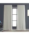 Half Price Drapes Off White Performance Linen Hotel Blackout Curtain In White