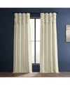 Half Price Drapes Off White Ruched Vintage Textured Faux Dupioni Silk Curtain In White