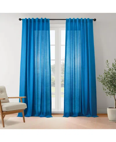 Half Price Drapes Orange Rustic Linen Weave Curtain