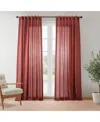Half Price Drapes Orange Rustic Linen Weave Curtain