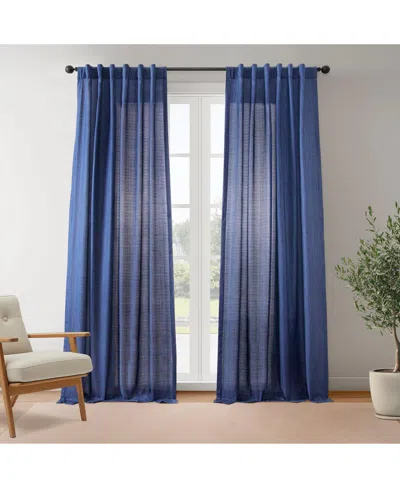 Half Price Drapes Orange Rustic Linen Weave Curtain