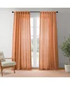 Half Price Drapes Orange Rustic Linen Weave Curtain