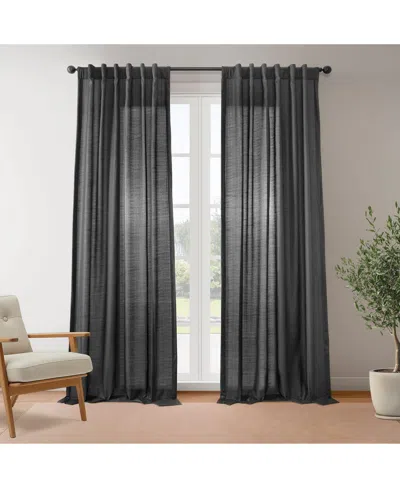 Half Price Drapes Orange Rustic Linen Weave Curtain