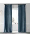 Half Price Drapes Oxford Blue Signature Plush Velvet Hotel Blackout Curtain In Blue