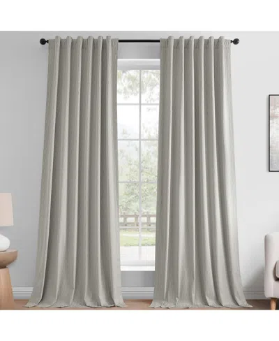 Half Price Drapes Pewter Abstract Lounge Embossed Velvet Room Darkening Curtain In Gray