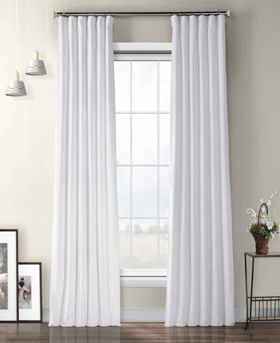 Half Price Drapes Pillow White Heritage Plush Velvet Room Darkening Curtain