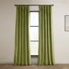 Half Price Drapes Pillow White Heritage Plush Velvet Room Darkening Curtain