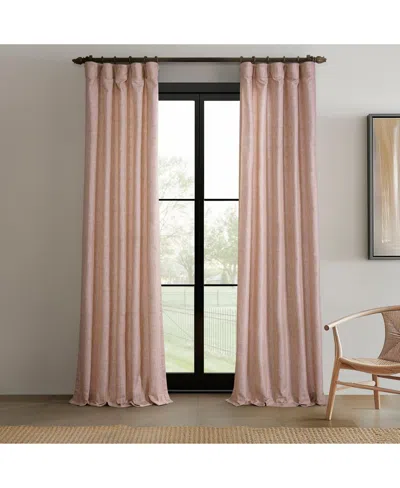 Half Price Drapes Pink Raw Weave Linen Curtains (2 Panels) Rod Pocket Window Curtains And Drapes, 50w X 108l