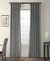 Half Price Drapes Platinum Faux Silk Taffeta Blackout Curtain In Silver