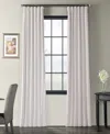 Half Price Drapes Porcelain White Signature Velvet Blackout Curtain In White