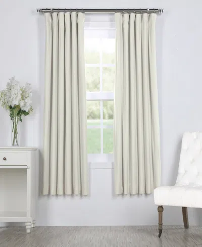 Half Price Drapes Porcelain White Signature Velvet Blackout Curtain