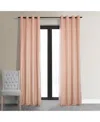 Half Price Drapes Rosey Dawn Grommet Signature Velvet Blackout Curtain In Pink