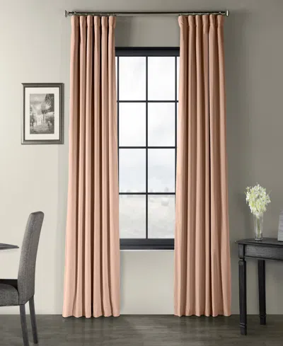 Half Price Drapes Rosey Dawn Signature Velvet Blackout Curtain In Pink