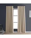 Half Price Drapes Safari Tan Faux Linen Hotel Blackout Curtain In Beige,tan