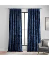 Half Price Drapes Sapphire Blue Lush Crush Velvet Room Darkening Curtain In Purple
