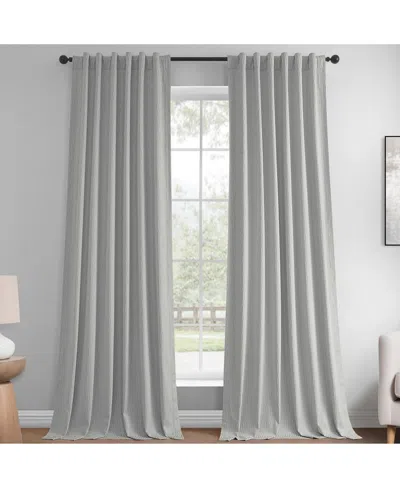Half Price Drapes Silver Abstract Lounge Embossed Velvet Room Darkening Curtain In Gray
