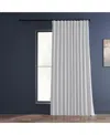 Half Price Drapes Silver Extra Wide Vintage Textured Faux Dupioni Silk Blackout Curtain