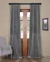 Half Price Drapes Silver Extra Wide Vintage Textured Faux Dupioni Silk Blackout Curtain In Gray