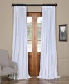 Half Price Drapes Silver Extra Wide Vintage Textured Faux Dupioni Silk Blackout Curtain In White
