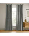 Half Price Drapes Silver Grey Grommet Signature Velvet Blackout Curtain In Gray