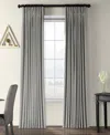 Half Price Drapes Silver Grey Signature Extra Wide Velvet Blackout Curtain In Grey