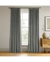 Half Price Drapes Silver Grey Signature Velvet Blackout Curtain In Gray