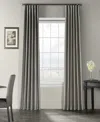 Half Price Drapes Silver Vintage Textured Faux Dupioni Silk Curtain In Grey