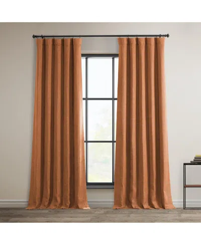 Half Price Drapes Slate Teal Green Textured Faux Linen Room Darkening Curtain