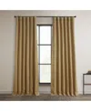 Half Price Drapes Slate Teal Green Textured Faux Linen Room Darkening Curtain In Brown