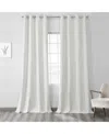 Half Price Drapes Starlight Off White Grommet Thermal Cross Linen Weave Blackout Curtain In White