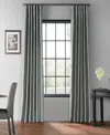 Half Price Drapes Storm Grey Vintage Textured Faux Dupioni Silk Blackout Curtain In Grey